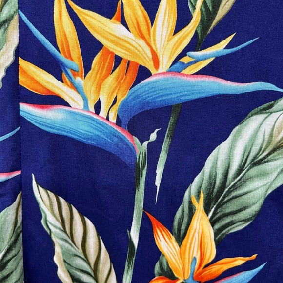 NWT Paradise Found Hawaiian Flare Mini Dress Sz S Blue Floral Print Spaghetti - Picture 9 of 9